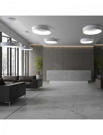 AURORA Sospensione LED rotonda metallo vari colori Ø45 27watt 2430 lumen 3000k