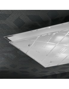 DAMA Plafoniera 3 luci quadrata doppio vetro