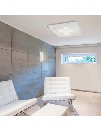 DAMA Plafoniera 1 luce vetro extrachiaro rettangolare DAMA Plafoniera 1 luce vetro extrachiaro rettangolare