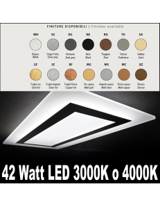 OBLIO Plafoniera 42watt LED rettangolare 3000k o 4000k vari colori