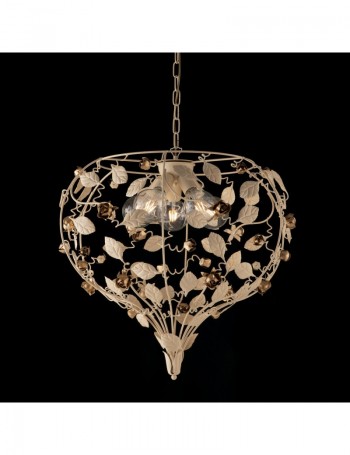 Bella lampadario soggiorno avorio oro Ø65 classico
