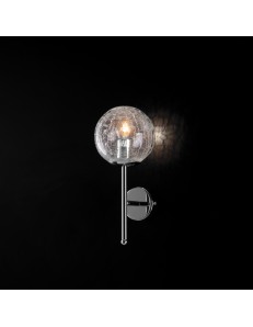 Tresor applique minimal cromo e sfera trasparente
