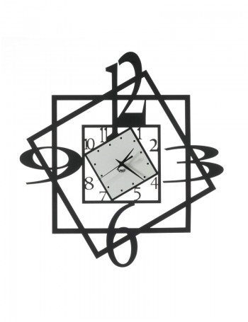 Forum orologio da parete geometrico fango bicolore nero e bianco