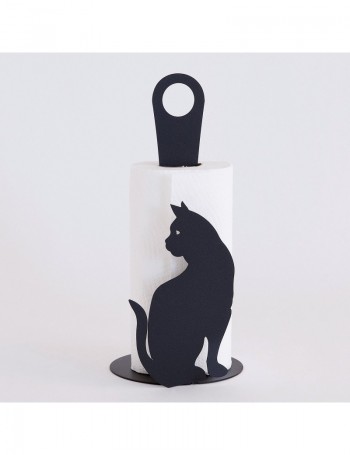 Porta Rotoli Gatto Nero Goffrato