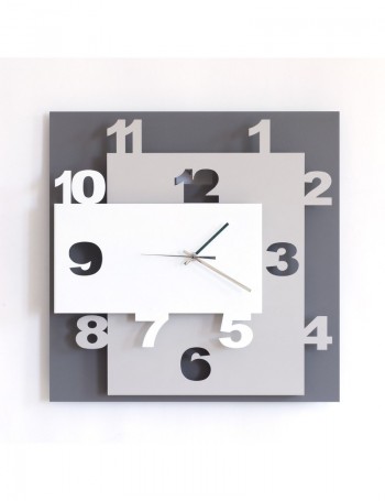 Orologio Ziggurat Fango nocciola bianco