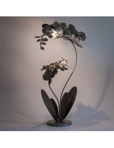 Lampada da terra pianta orchidea grande Bianco Neve