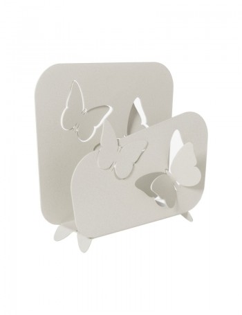 Porta tovaglioli alto con farfalle Butterfly Avorio