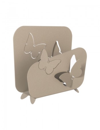 Porta tovaglioli alto con farfalle Butterfly Avorio
