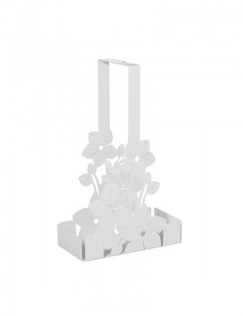 Porta bicchieri floreale di design Fior di Loto Bianco Marmo