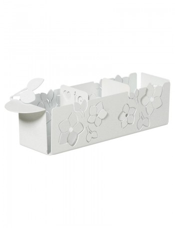 Porta bustine di tè floreale Fior di Loto Bianco Marmo