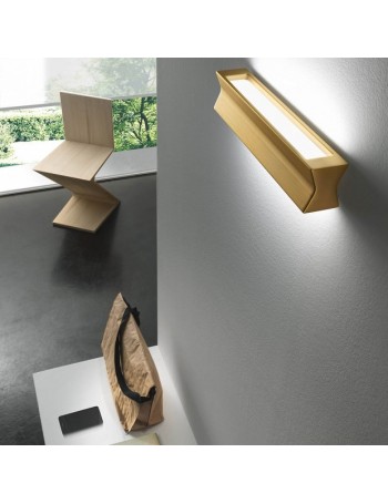 Wow applique Led design 26w dimmerabile oro o piombo biemissione