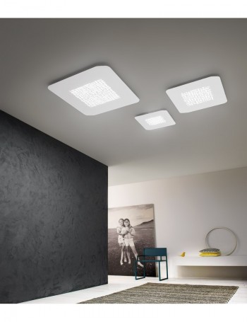 Pixel grande plafoniera Led 56w quadrata dimmerabile luce diretta vari colori