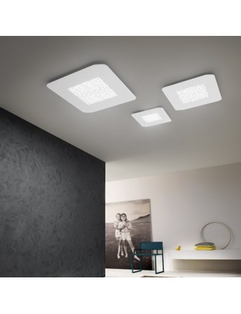 Pixel media plafoniera Led 39w quadrata dimmerabile luce diretta vari colori