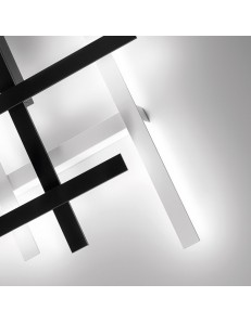 Rake grande applique Led 34w lineare ultramoderna luce indiretta oro bianco nero acciaio tortora 2