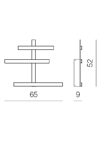 Rake grande applique Led 34w lineare ultramoderna luce indiretta oro bianco nero acciaio tortora