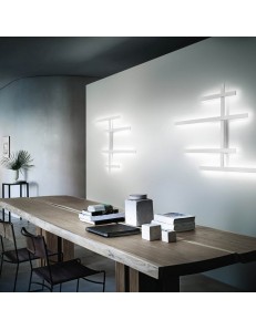 Rake grande plafoniera Led 70w design dimmerabile luce indiretta vari colori 2