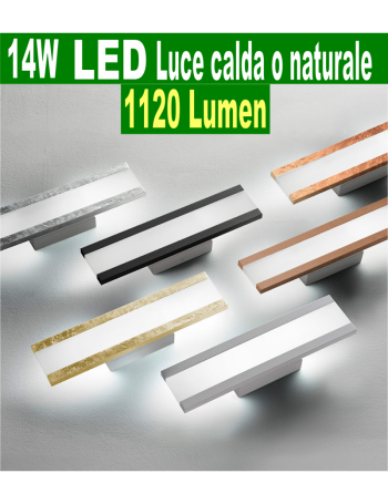 Rail piccola Applique LED 14watt 1120 lumen 3000k 4000k vari colori