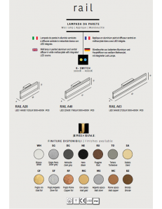 Rail piccola Applique LED 14watt 1120 lumen 3000k 4000k vari colori 2