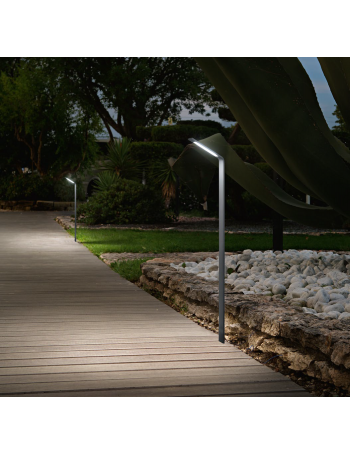 Agos pt big 4000k palo paletto led 6.5watt  IP54 esterno illuminazione giardino antracite 80cm