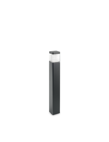Lyra pt square 3000k paletto led 10watt  IP65 esterno illuminazione giardino antracite 65cm