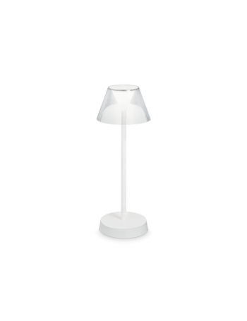 Lolita lampada da tavolo LED 7watt a batteria bianca ricaricabile touch dimmerabile