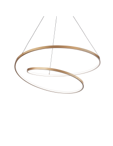 Oz big lampadario doppio anello oro Ø80 led 59 watt luce calda