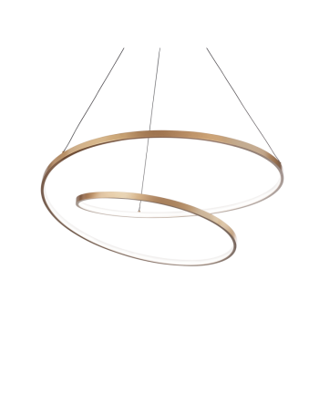 Oz big lampadario doppio anello oro Ø80 led 59 watt luce calda