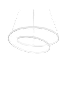 Oz big lampadario anello bianco Ø80 led 59 watt luce calda