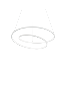 Oz small lampadario moderno bianco Ø60 led 47 watt 5000 lumen