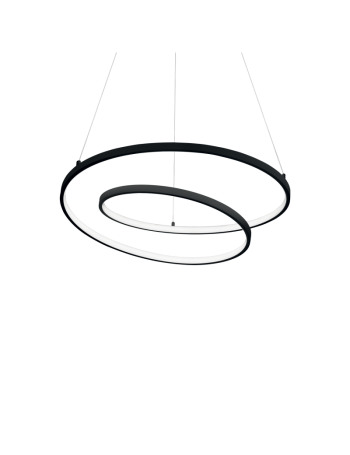 Oz small lampadario design nero Ø60 led 47 watt 5000 lumen