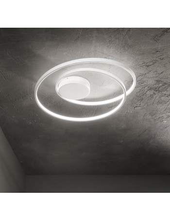 Oz plafoniera moderna bianca Ø60 led 49 watt 5000 lumen