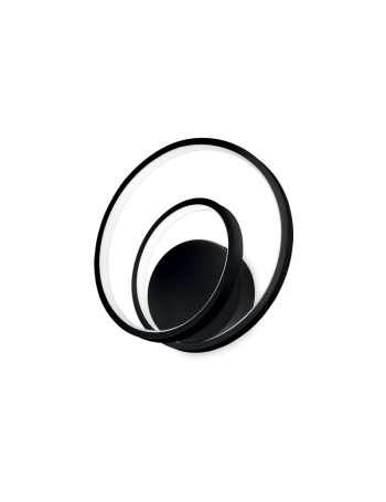 Oz applique nera design moderna led 30 watt 3000 lumen
