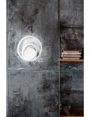 Oz applique anello bianco moderna led 30 watt 3000 lumen