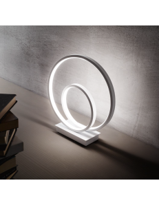 Oz lumetto anello bianco moderno led 23 watt 2000 lumen
