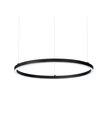 Oracle slim big lampadario anello nero Ø90 led 51 watt 3000k
