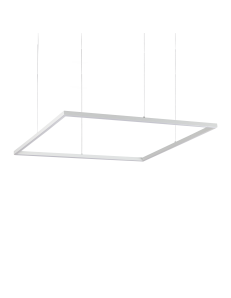 Oracle slim big lampadario quadrato bianco 90cm led 51 watt 3000k