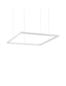 Oracle slim medio lampadario quadrato bianco 70cm led 41 watt 3000k