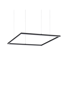 Oracle slim medio lampadario quadrato nero 70cm led 41 watt 3000k
