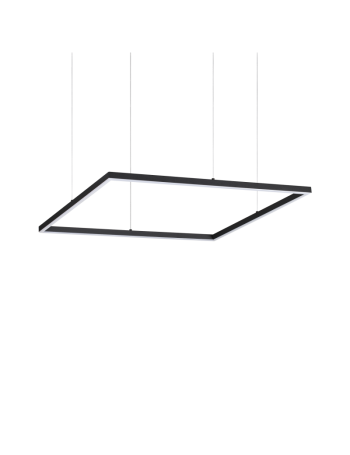 Oracle slim medio lampadario quadrato nero 70cm led 41 watt 3000k