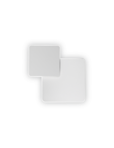 Pouche applique quadrata bianco moderna led 14 watt 1300 lumen