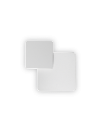 Pouche applique quadrata bianco moderna led 14 watt 1300 lumen