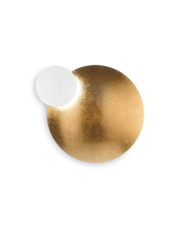 Eclissi applique big led 28watt foglia oro rotonda moderna