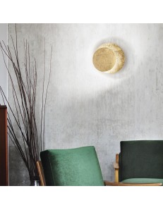 Tick applique led 6watt foglia oro rotonda moderna diffusore inclinabile