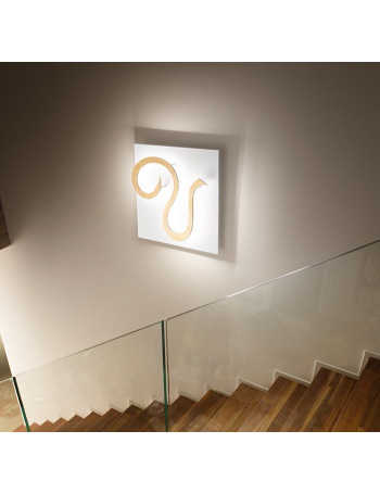 Tornado big applique led 35watt bianco luce indiretta forma quadrata design