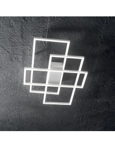 Frame plafoniera led 31 watt rettangolo bianco regolabili design