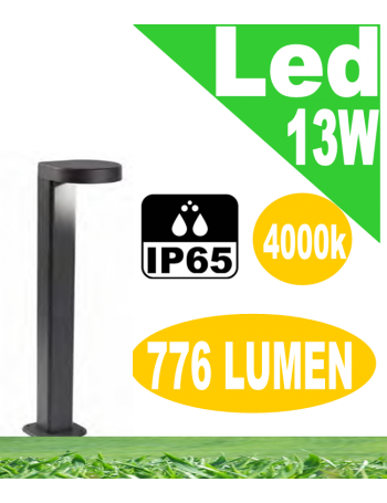 Stril lampioncino led 13w antracite da giardino h50 antracite ip65 moderno