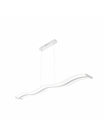 Double Wave lampadario ondulato bianco rettangolare led luce dimmerabile intensità