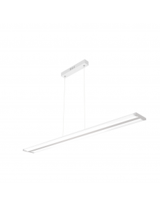 Double Track lampadario 40w silver rettangolare led luce dimmerabile intensità telecomando 2