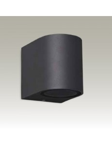 Kandanchu applique grigio IP54 GU10 alluminio vetro tondeggiante esterno