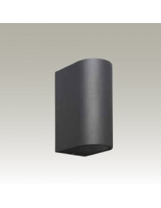 Kandanchu applique grigio IP54 GU10 alluminio vetro biemissione